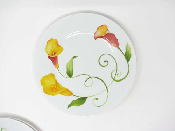 edgebrookhouse Vintage Westbury Court Lyrical Blooms Mixed Floral Plates - 4 Pieces