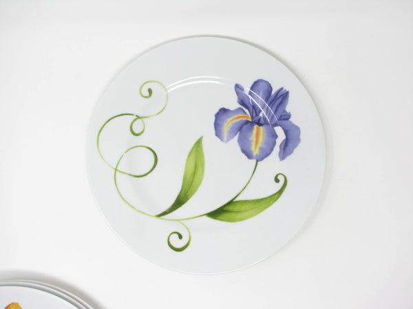 edgebrookhouse Vintage Westbury Court Lyrical Blooms Mixed Floral Plates - 4 Pieces