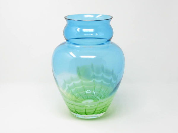 edgebrookhouse Waterford Crystal Evolution Ocean Tide Vase in Blue and Green