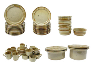 edgebrookhouse - Vintage Dansk Niels Refsgaard Nielstone Spice Tan Dinnerware Set - 52 Pieces