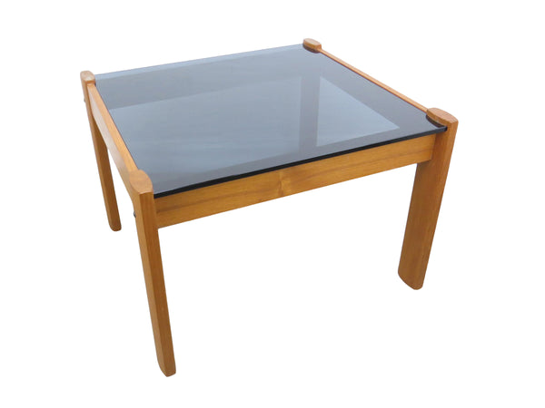 edgebrookhouse - 1970s Ekornes Amigo Norwegian Teak and Smoked Glass Coffee / Side Table