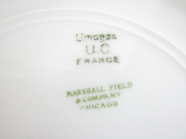 edgebrookhouse - Antique Union Ceramique (UC) France Limoges Porcelain Salad Plates for Marshall Field & Company Chicago Purple - Set of 8