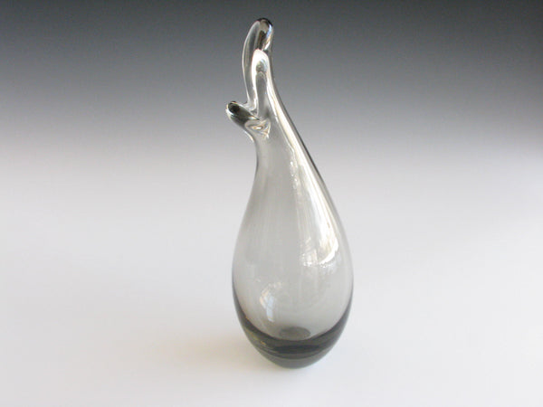 edgebrookhouse - Large Danish Modern Glass Duck Beak Vase by Per Lutken for Holmegaard - Signed