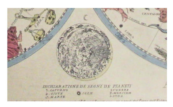 edgebrookhouse - Planisfero Del Globo Celeste - Map of the Celestial Hemispheres With Signs of the Zodiac