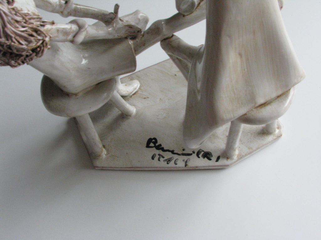 Vintage 1970s Italian Ceramic Italian Figurine by Dino Bencini of