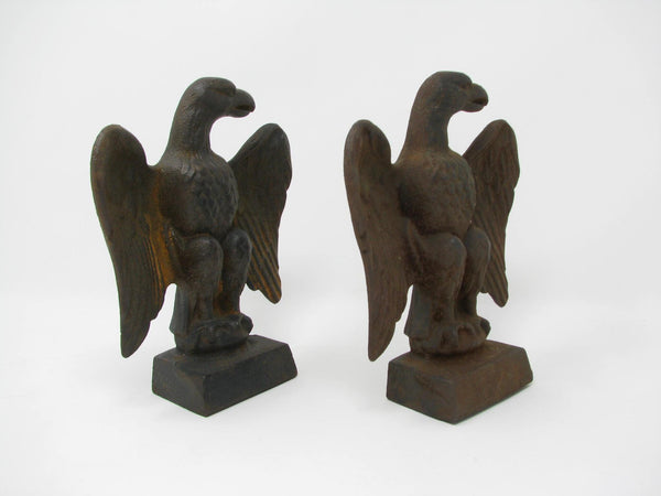 edgebrookhouse - Vintage American Federal Style Cast Iron Eagle Bookends - a Pair