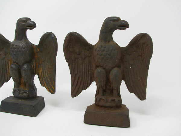 edgebrookhouse - Vintage American Federal Style Cast Iron Eagle Bookends - a Pair