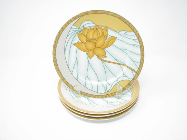 edgebrookhouse - Vintage Yamasen Gold Collection Fine Porcelain Salad Plates with Floral Design - Set of 4
