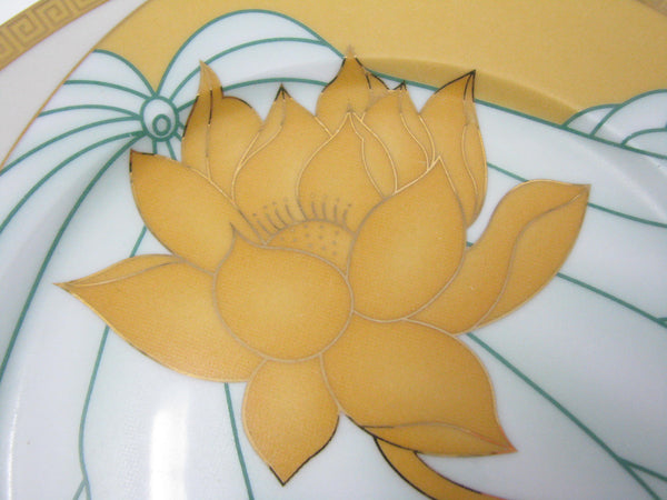 edgebrookhouse - Vintage Yamasen Gold Collection Fine Porcelain Salad Plates with Floral Design - Set of 4