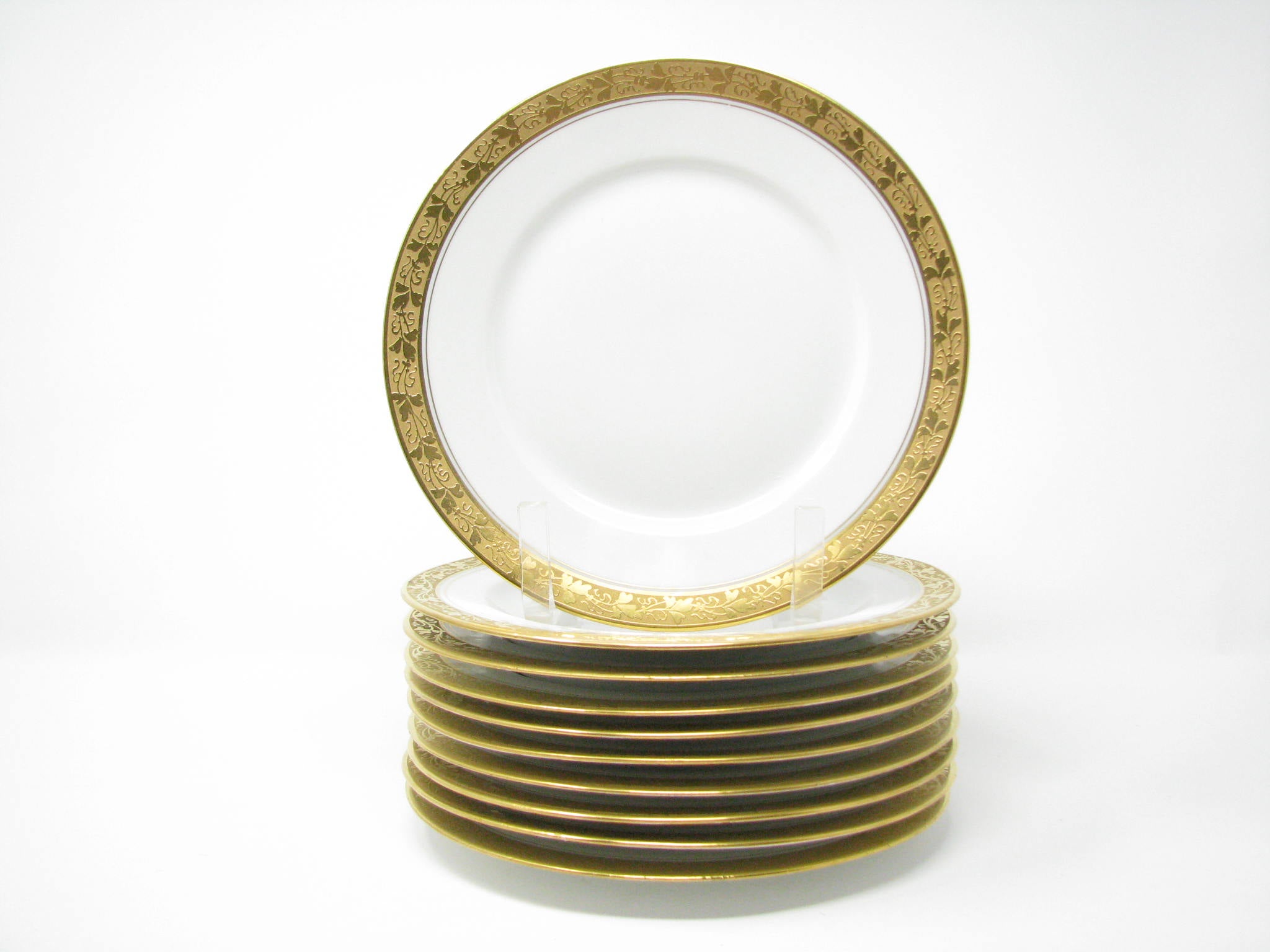 Salad 1920s Hutschenreuther – edgebrookhouse Selb 22K A.W. Encrusted Steiner Gold Plate