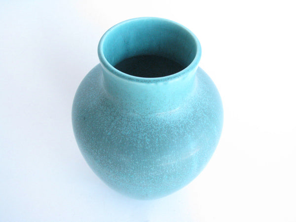 edgebrookhouse - 1920s Rookwood Turquoise Matte Speckle Glaze Vase