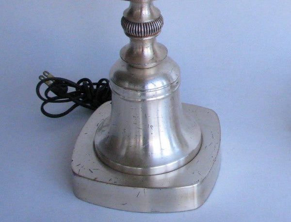 edgebrookhouse - 1930s English Georgian Style Silver Urn Table Lamp by the Colonial Premier Co Chicago - a Pair