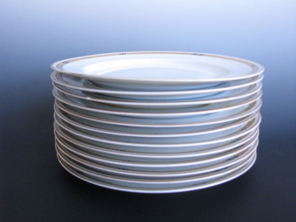 edgebrookhouse - 1930s H&Co Selb Bavaria Art Deco Style Porcelain Salad Plates - Set of 12