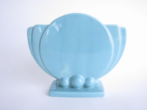 edgebrookhouse - 1940s Haeger Potteries Art Deco Style Turquoise Pillow Vase