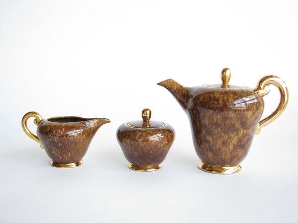 edgebrookhouse - 1940s Industria Ceramica Umbra ICU Italy Ceramic Coffee or Tea Set - 13 Pieces