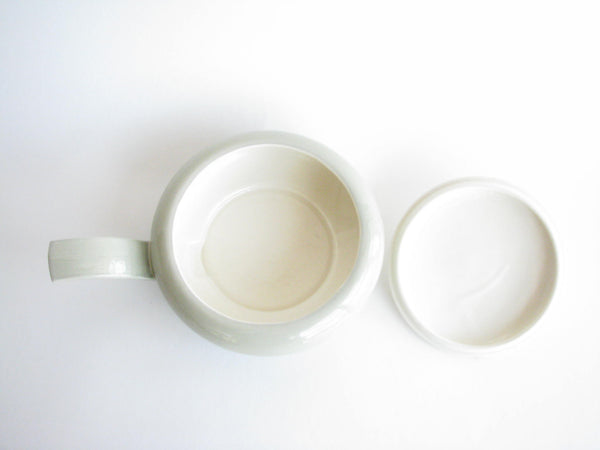 edgebrookhouse - 1940s Red Wing Potteries Chartreuse Magnolia Lidded Serving Dish