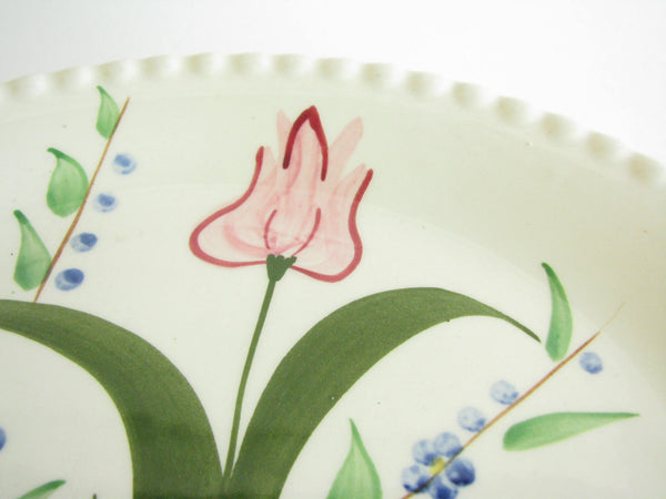 edgebrookhouse - 1940s Southern Pottery Blue Ridge Bluebell Bouquet Ironstone Dinner Plates - Set of 8