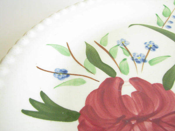 edgebrookhouse - 1940s Southern Pottery Blue Ridge Bluebell Bouquet Ironstone Dinner Plates - Set of 8
