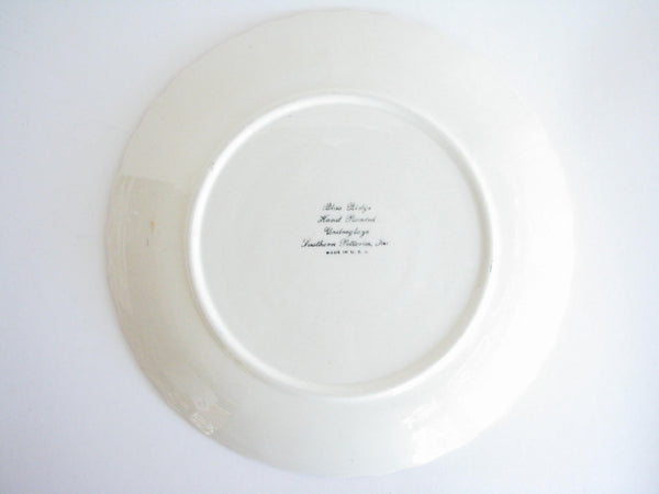 edgebrookhouse - 1940s Southern Pottery Blue Ridge Peony Ironstone Dinner Plates - Set of 6