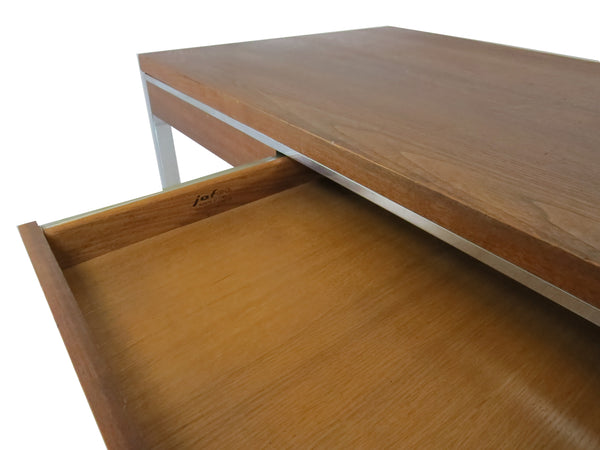 edgebrookhouse - 1950's Jofco Knoll Style Walnut and Chrome Writing Table Desk - "Table 600"