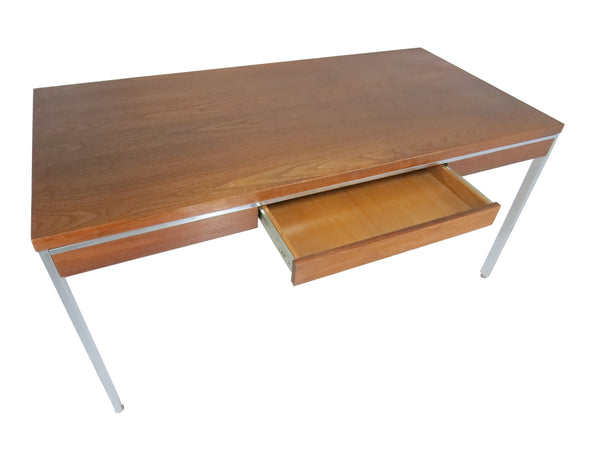 edgebrookhouse - 1950's Jofco Knoll Style Walnut and Chrome Writing Table Desk - "Table 600"