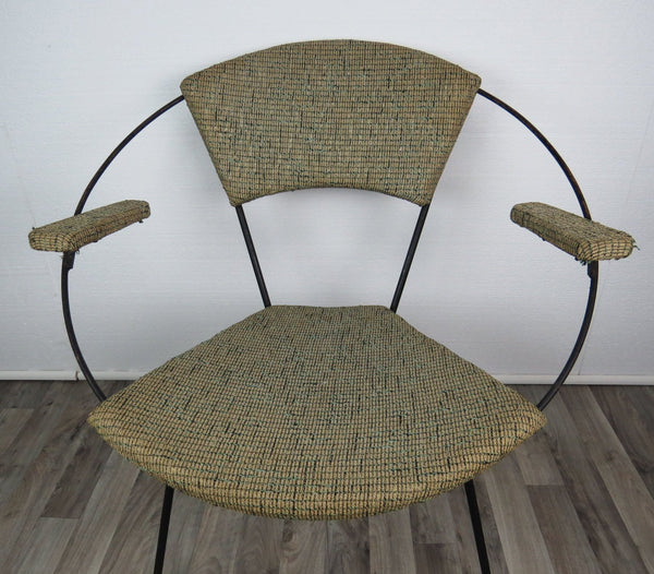 edgebrookhouse - 1950s Mid-Century Modern Joseph Cicchelli Circle Chair with Arms
