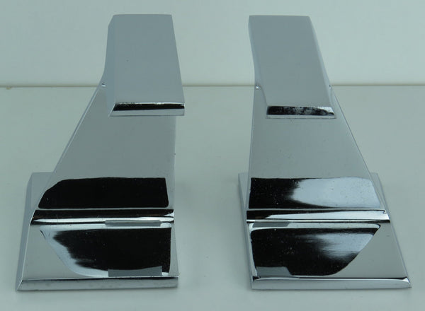edgebrookhouse - 1950s Vintage Kaiser Steel Nickel Plated I-Beam Bookends - a Pair