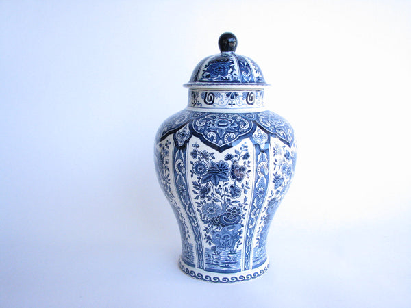 edgebrookhouse - 1950s Blue and White Delft  Lidded Jardiniere / Ginger Jar by Royal Bach Belgium