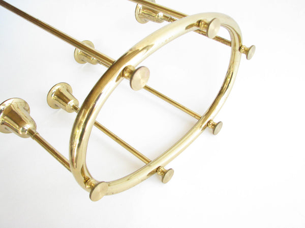 edgebrookhouse - 1950s Brass Oval Candelabra / Candle Holder In the Style of Tommi Parzinger
