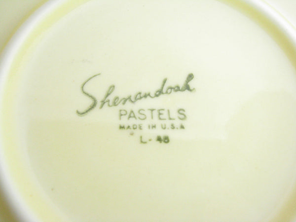 edgebrookhouse - 1950s Paden City Potteries Shenandoah Pastels Light Yellow Ceramic Serving Platter / Chop Plate