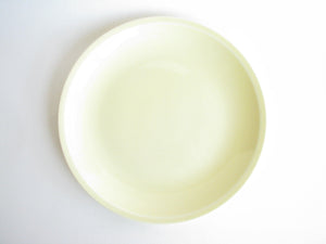 edgebrookhouse - 1950s Paden City Potteries Shenandoah Pastels Light Yellow Ceramic Serving Platter / Chop Plate