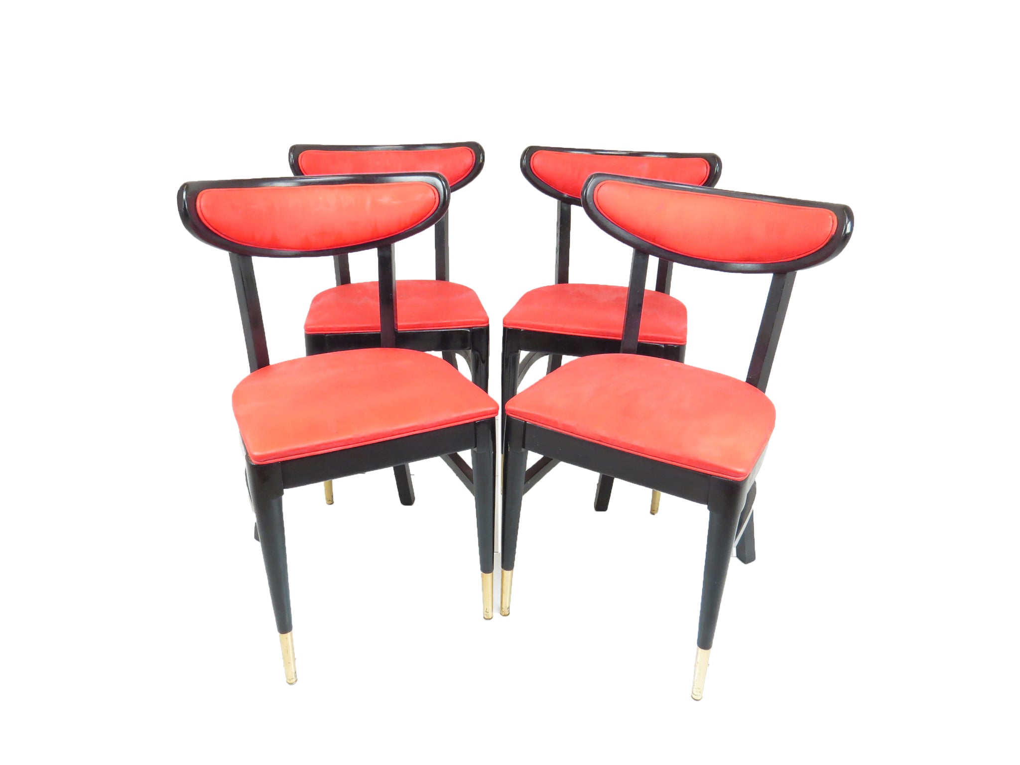 edgebrookhouse - 1950s Petite French Bistro Chairs by Bianco Mfg Co - Set of 4