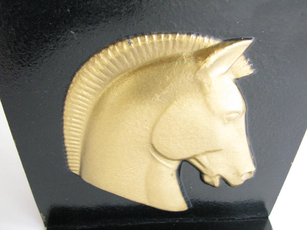 edgebrookhouse - 1950s Scroll Horse Bookend / Book Holder by Philadelphia Manufacturing