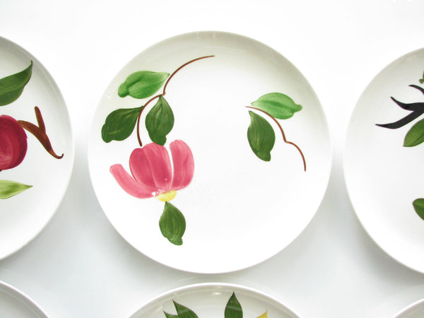 edgebrookhouse - 1950s Stetson Coupe Ironstone Floral Mix Match Dinner or Luncheon Plates - Set of 8