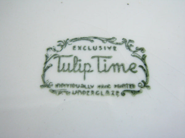 edgebrookhouse - 1950s Stetson Tulip Time Floral Ironstone Dinner or Luncheon Plates - Set of 5