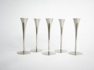 edgebrookhouse - 1960s Arthur Salm Solingen Stainless Steel Candle Holders - Set of 5