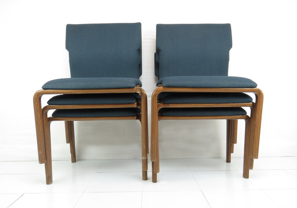 edgebrookhouse - 1960s Bill Stephens Style Bentwood Stackable Side Dining Chairs - Set of 6