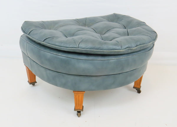 edgebrookhouse - 1960s Chesterfield Lounge Chair and Ottoman by Classic Leather Inc.