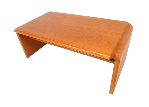 edgebrookhouse - 1960s Danish Teak 2-Tier Waterfall Coffee or Cocktail Table