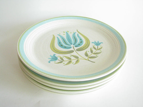 edgebrookhouse - 1960s Franciscan Earthenware Tulip Time Dinner Plates - Set of 5