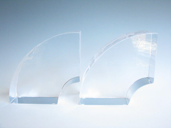 edgebrookhouse - 1960s Sculptural Astrolite Products Acrylic Bookends - a Pair