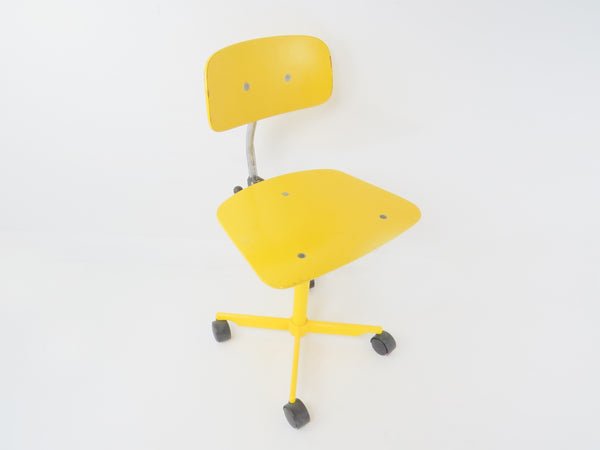 edgebrookhouse - 1960s Vintage Jørgen Rasmussen Danish Kevi Yellow Swivel Desk Chair