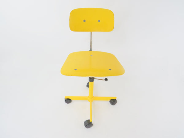 edgebrookhouse - 1960s Vintage Jørgen Rasmussen Danish Kevi Yellow Swivel Desk Chair