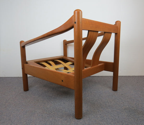 edgebrookhouse - 1960s Danish Modern Domino Mobler Walnut and Teak Lounge Chair