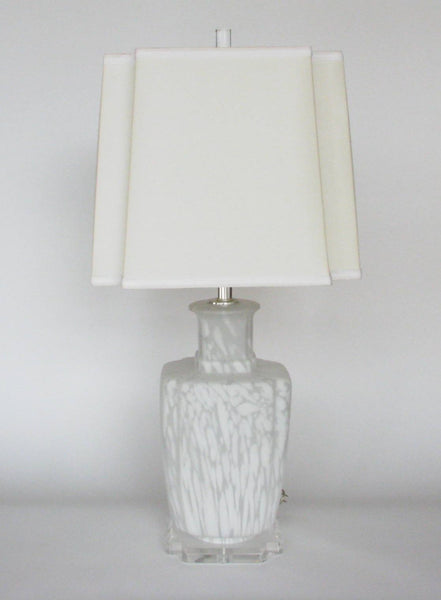 edgebrookhouse - 1960s Mid-Century Bitossi Murano Frosted Glass and Lucite Lamp