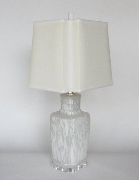 edgebrookhouse - 1960s Mid-Century Bitossi Murano Frosted Glass and Lucite Lamp