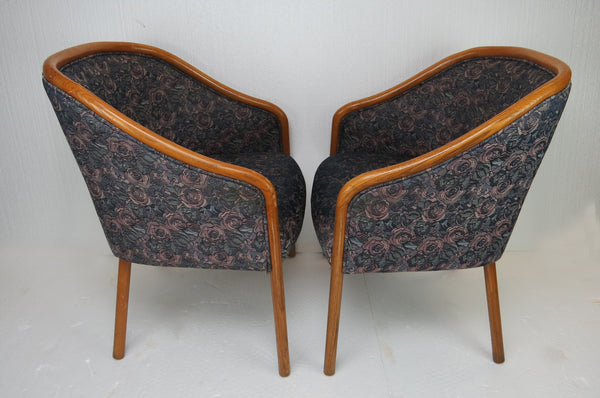 edgebrookhouse - 1960s Sculptural Bucket Chairs by Charlotte Chair Company Inc - a Pair