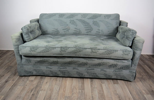 edgebrookhouse - 1970s mid century modern gray upholstered loveseats a pair