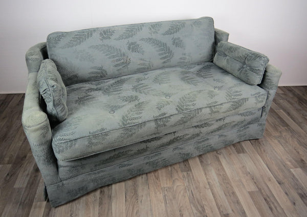 edgebrookhouse - 1970s mid century modern gray upholstered loveseats a pair