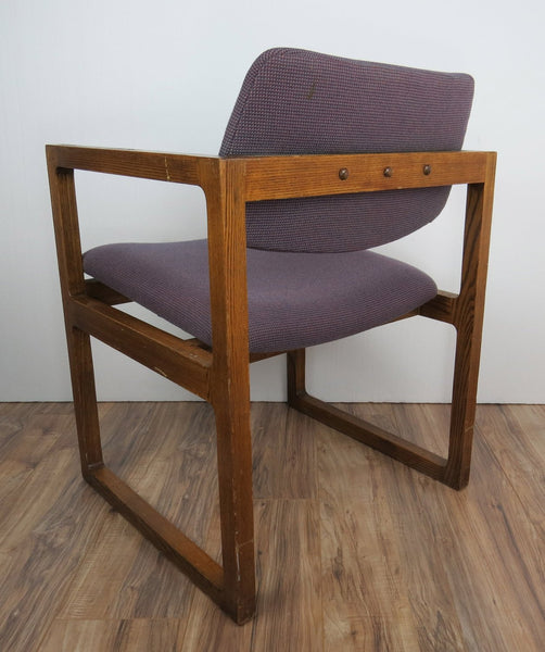 edgebrookhouse - 1970s Vintage Edward Axel Roffman Modern Oak Cube Chairs - Set of 6